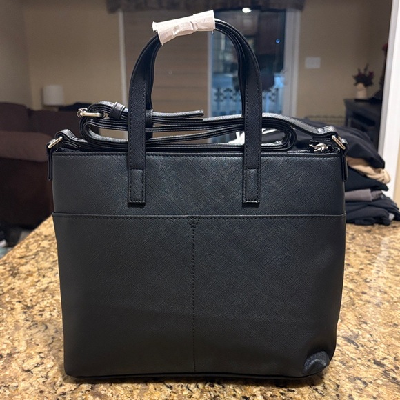 Tahari Black Satchel Bag - Picture 3 of 4